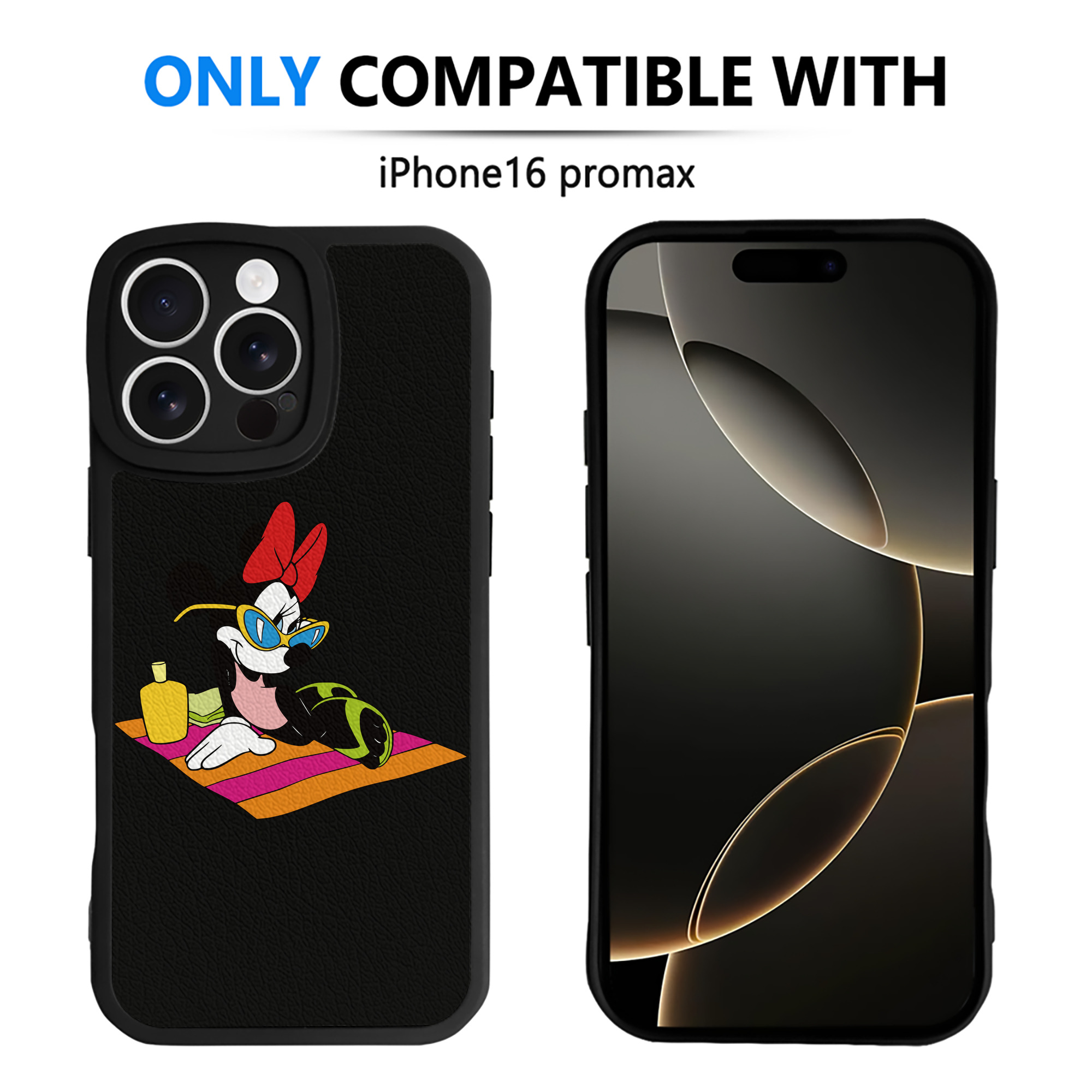 （画像用） ミッキーマウス Mickey Mouse 【iPhone 16シリーズ対応】シリコンスマホケース（レザー調） 材質：シリコン
